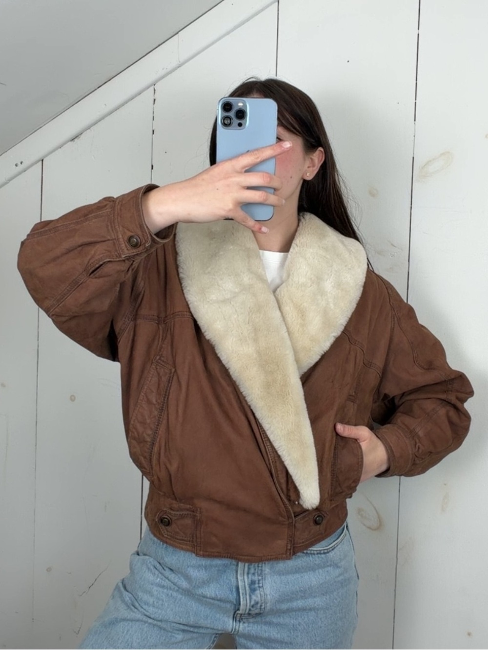 Vintage Wilsons Adventure Bound Brown Leather Pilot Bomber Jacket Women’s Small